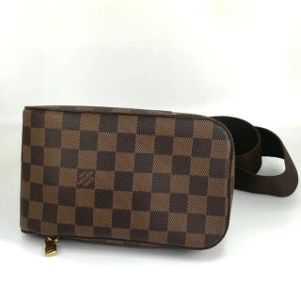 LOUIS VUITTON Geronimos Bag Waist Body Damier Ebene Brown